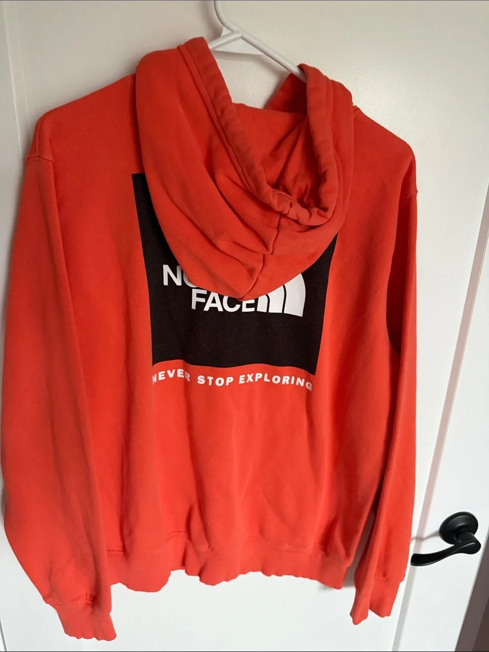 The North Face Men's Orange Hoodie Sweatshirt